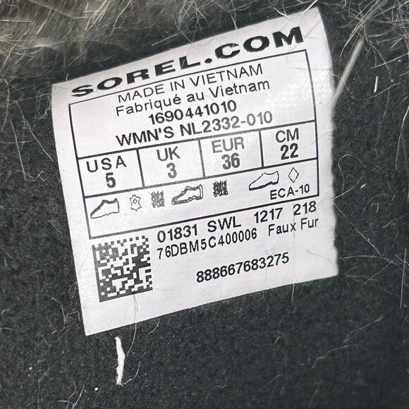 SOREL Women's Tofino ll Waterproof Boot US 5 Big Girls Black Winter Snow Boots - Picture 12 of 14